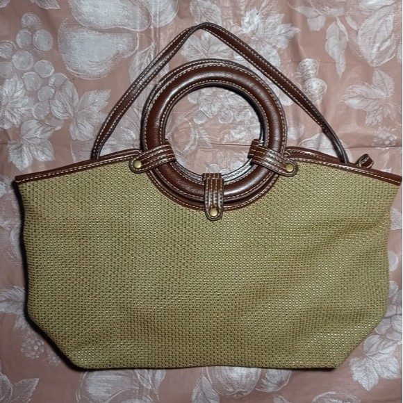 Croft and Barrow Faux Straw Lightweight Handbag - Picture 4 of 13